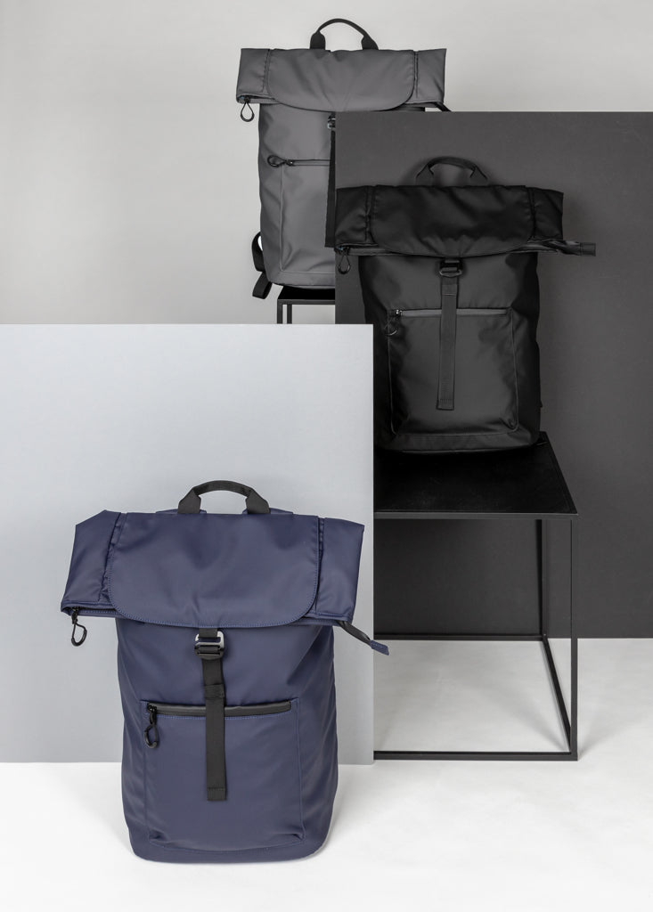 Impact AWARE™ RPET water resistant 15.6' laptop backpack - Navy
