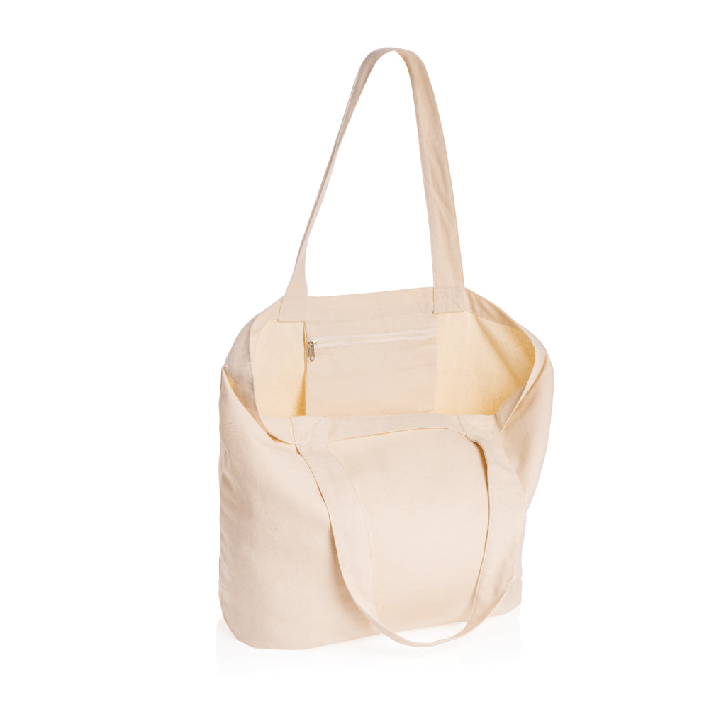 Impact Aware™ 240 gsm rcanvas shopper w/pocket undyed - Off White