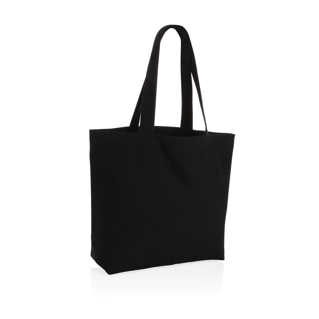Impact Aware™ 240 gsm rcanvas shopper w/pocket undyed - Black