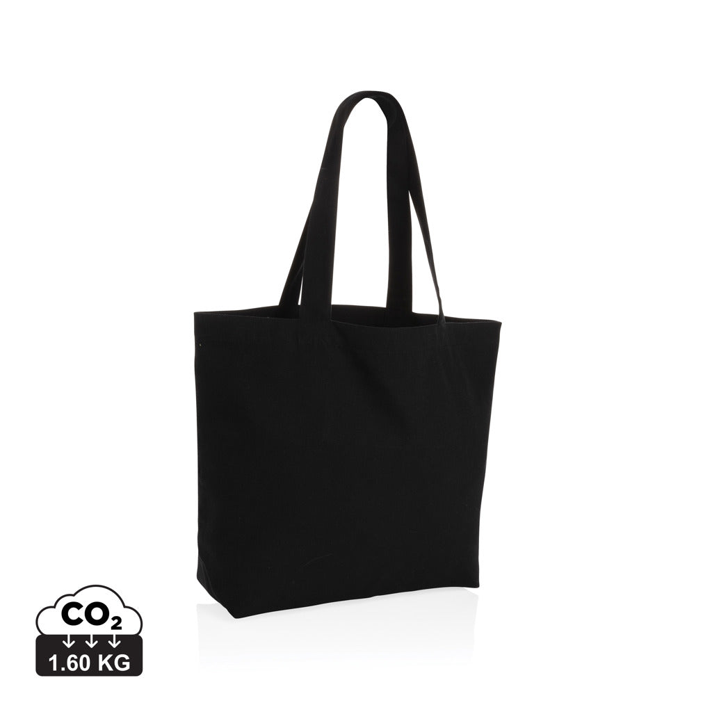 Impact Aware™ 240 gsm rcanvas shopper w/pocket undyed - Black