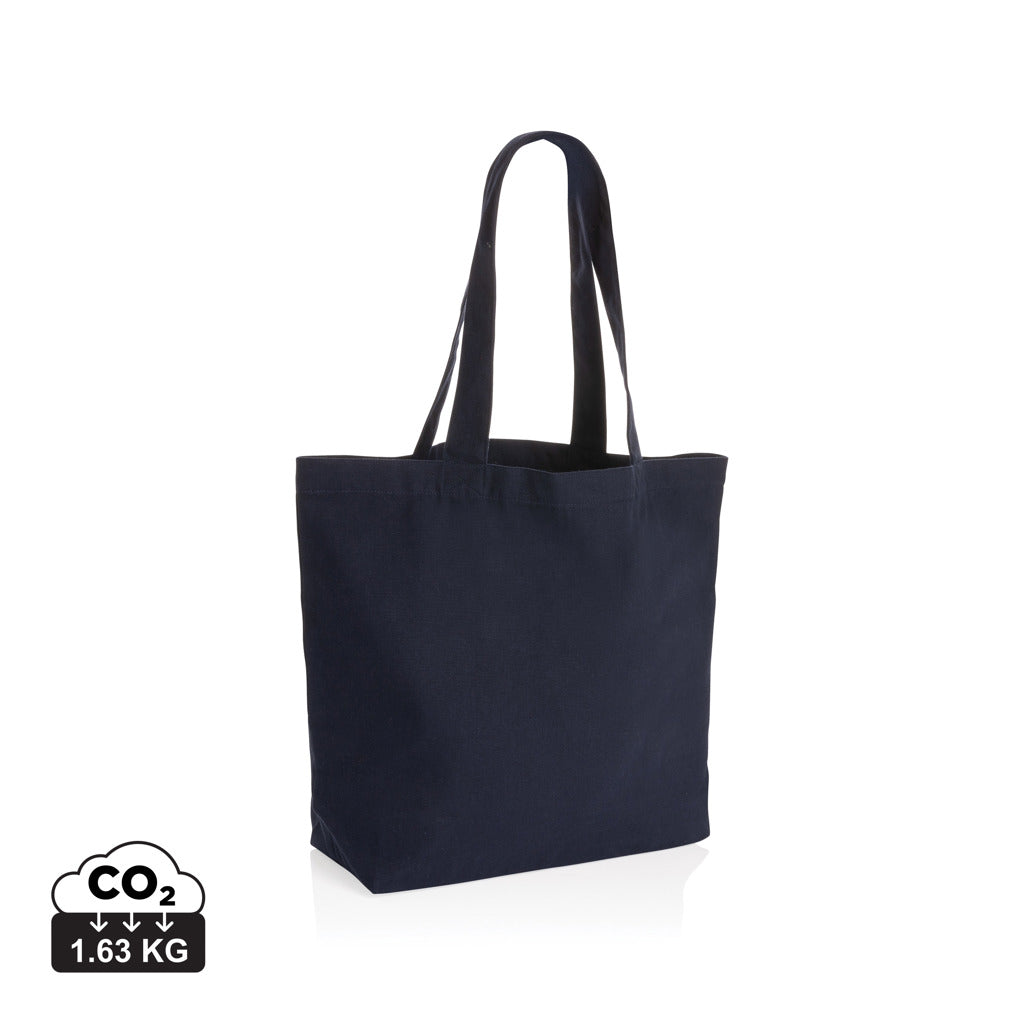 Impact Aware™ 240 gsm rcanvas shopper w/pocket undyed - Navy