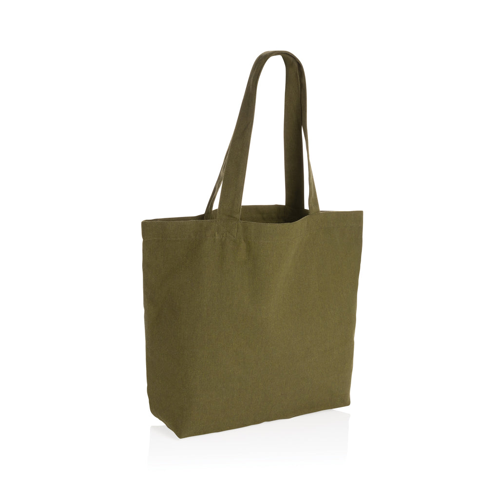 Impact Aware™ 240 gsm rcanvas shopper w/pocket undyed - Green