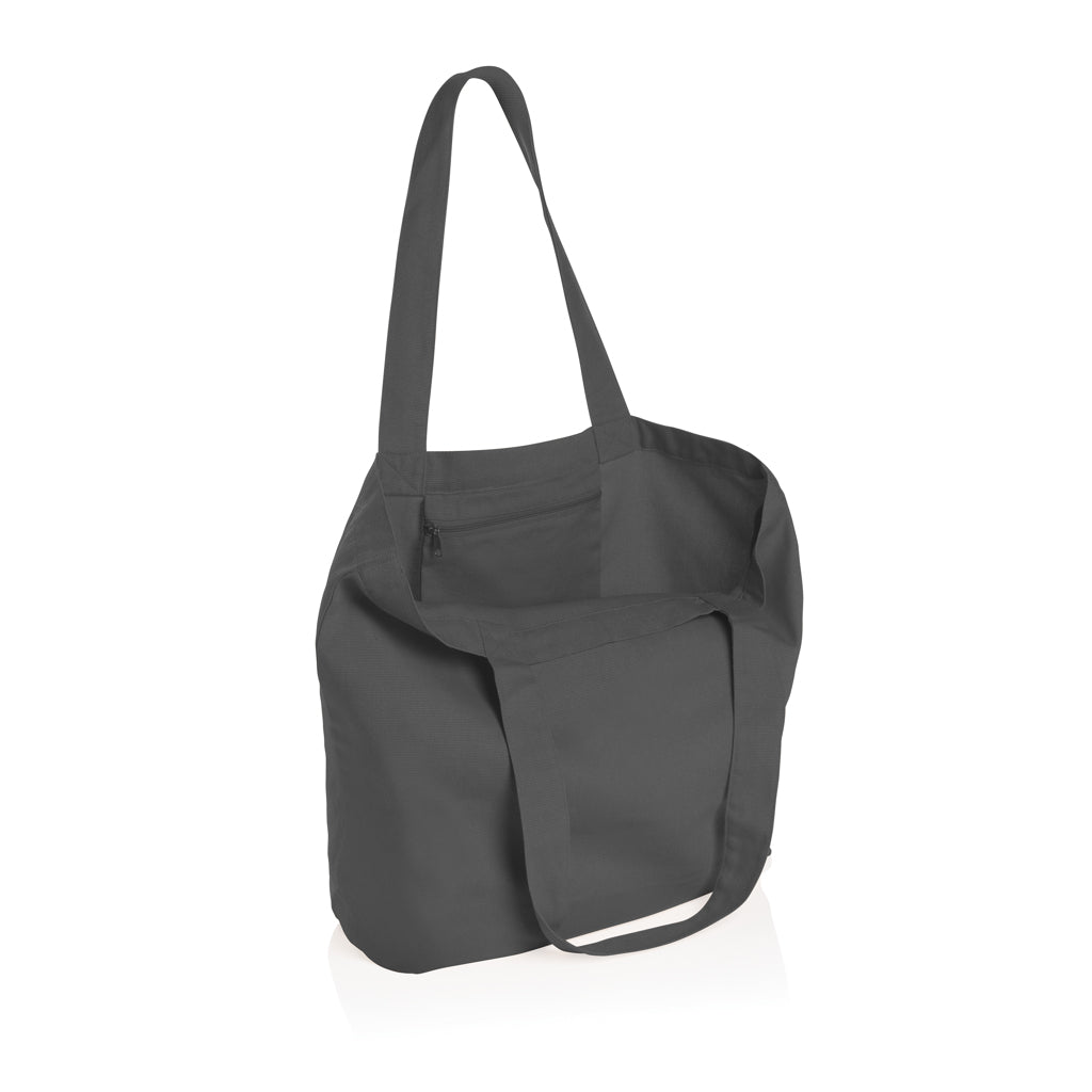 Impact Aware™ 240 gsm rcanvas shopper w/pocket undyed - Anthracite