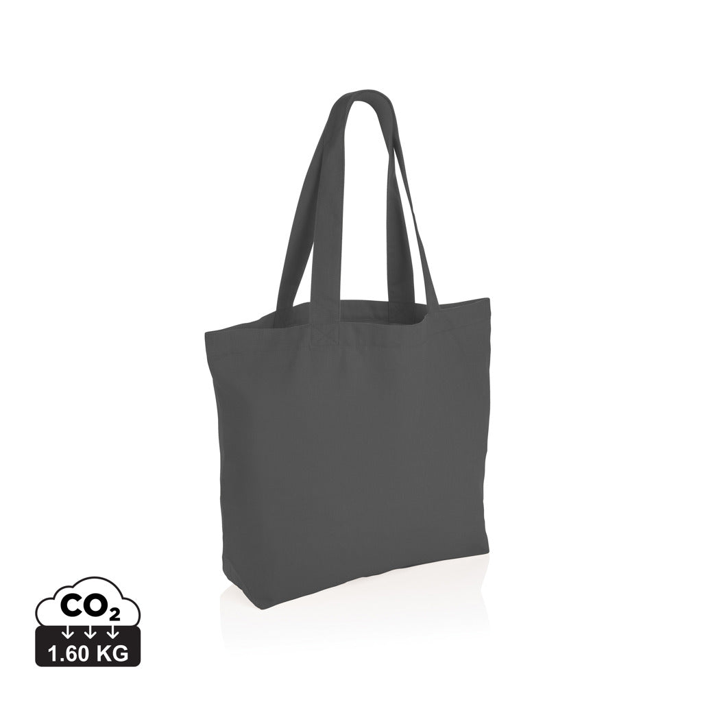 Impact Aware™ 240 gsm rcanvas shopper w/pocket undyed - Anthracite