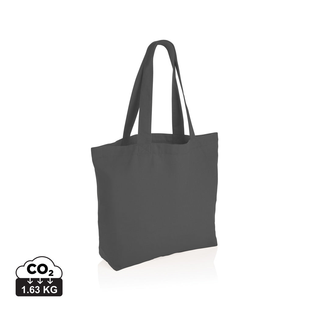 Impact Aware™ 240 gsm rcanvas shopper w/pocket undyed - Anthracite