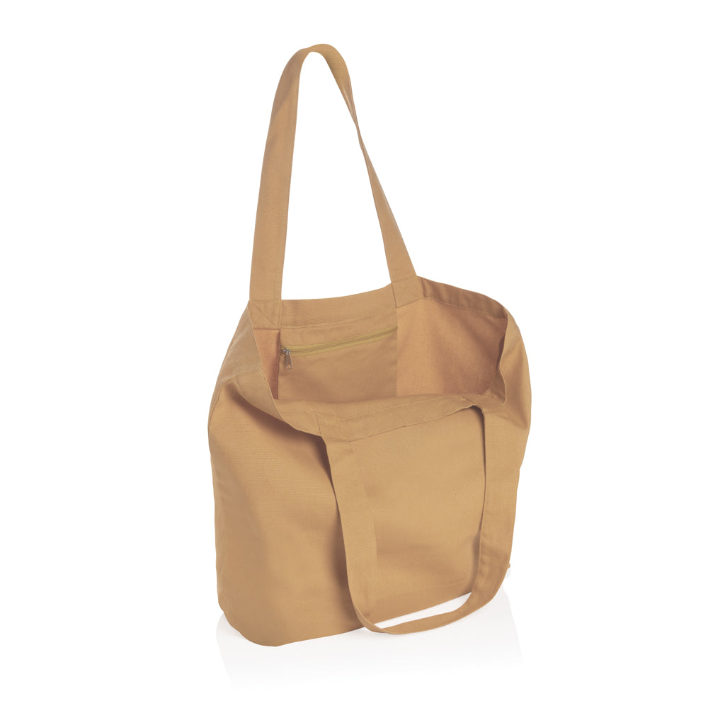 Impact Aware™ 240 gsm rcanvas shopper w/pocket undyed - Brown