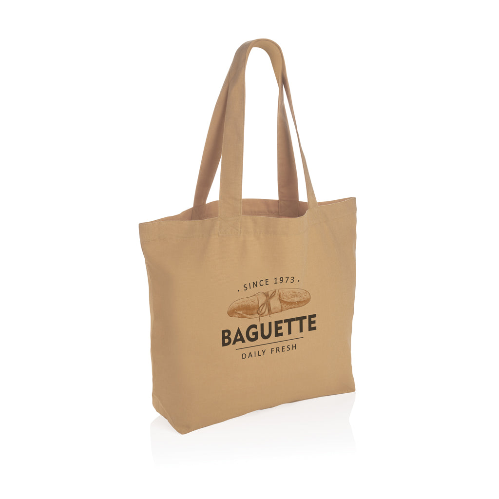 Impact Aware™ 240 gsm rcanvas shopper w/pocket undyed - Brown