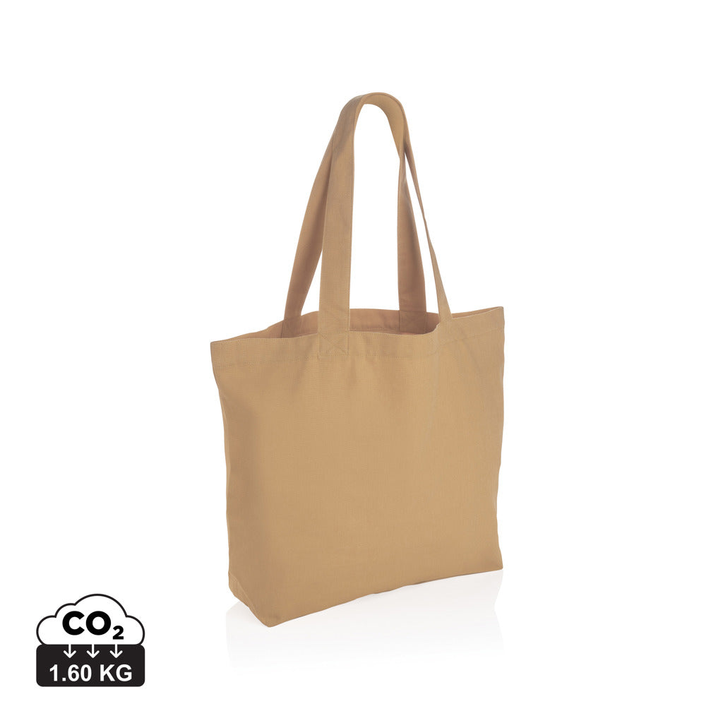 Impact Aware™ 240 gsm rcanvas shopper w/pocket undyed - Brown