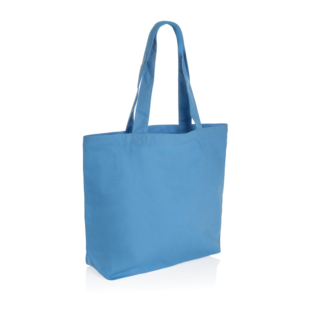 Impact Aware™ 240 gsm rcanvas shopper w/pocket - Tranquil Blue
