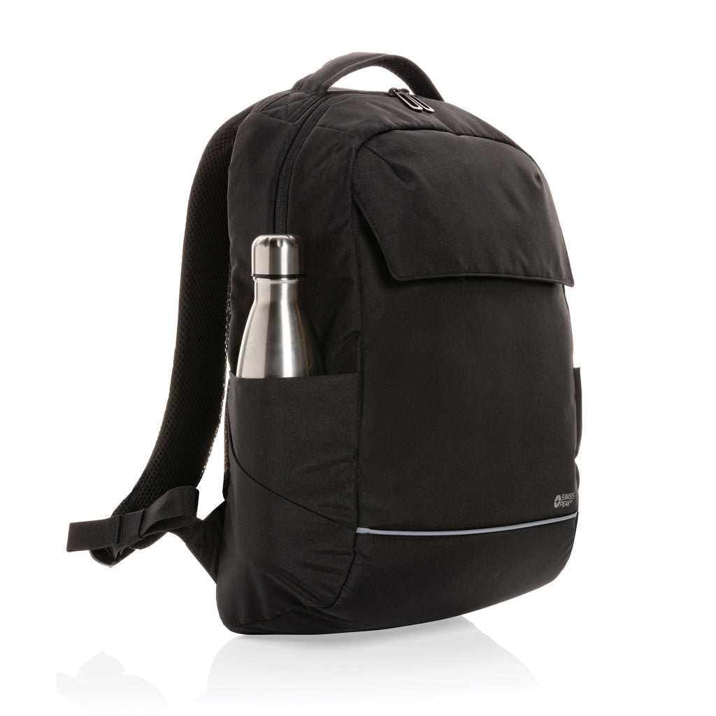 Swiss Peak Brooke AWARE™ RPET daily 15.6' laptop backpack - Black