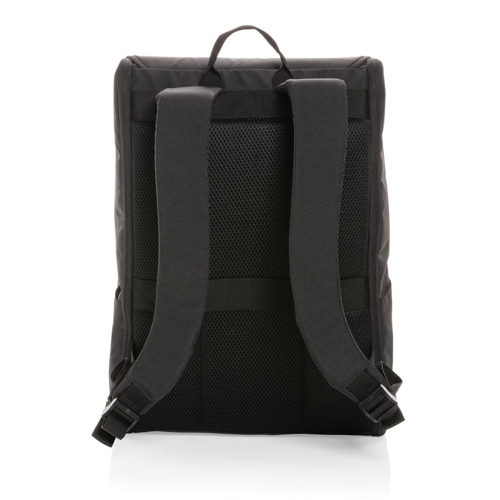 Swiss Peak Fern AWARE™ RPET all over zipper 15.6' backpack - Black
