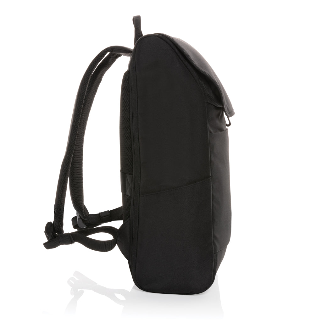 Swiss Peak Fern AWARE™ RPET all over zipper 15.6' backpack - Black