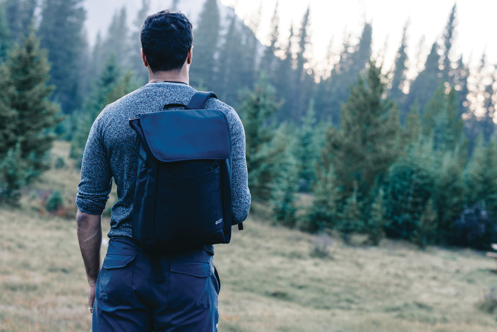 Swiss Peak Fern AWARE™ RPET all over zipper 15.6' backpack - Black