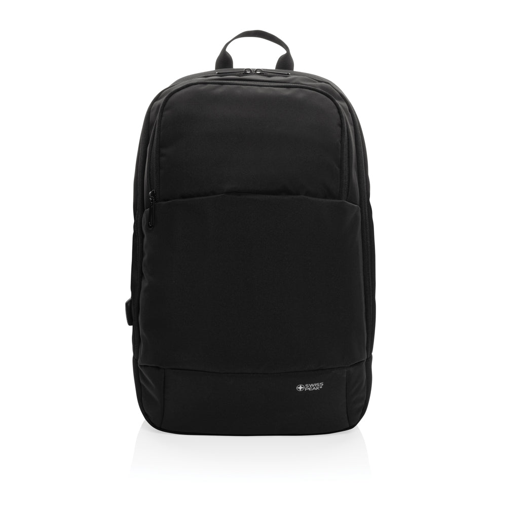 Swiss Peak AWARE™ modern 15.6' laptop backpack - Black