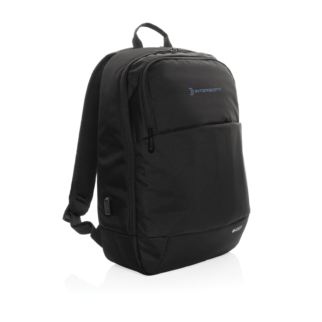 Swiss Peak AWARE™ modern 15.6' laptop backpack - Black