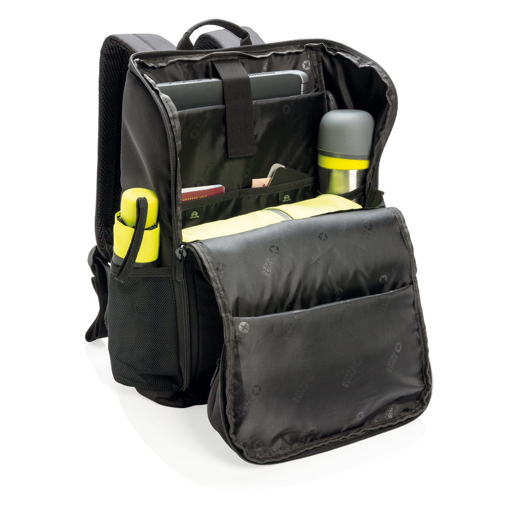 Swiss Peak AWARE™ easy access 15.6'' laptop backpack - Black