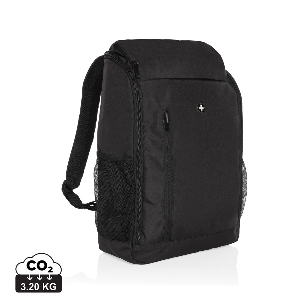 Swiss Peak AWARE™ easy access 15.6'' laptop backpack - Black