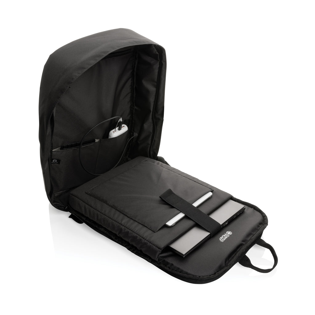 Swiss Peak AWARE™ RFID anti-theft 15.6'' laptop backpack - Black