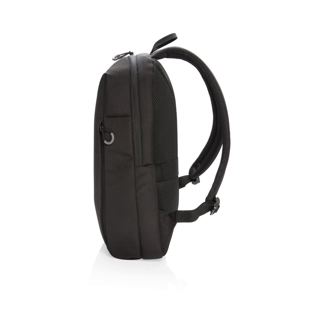 Swiss Peak AWARE™ RFID and USB A laptop backpack - Black
