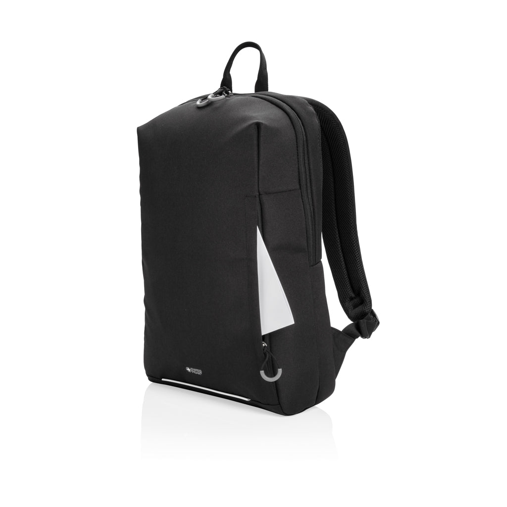 Swiss Peak AWARE™ RFID and USB A laptop backpack - Black