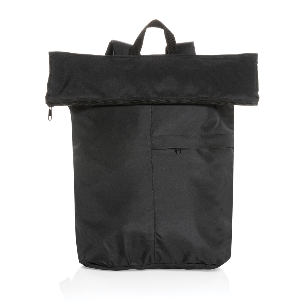 Dillon AWARE™ RPET lightweight foldable backpack - Black
