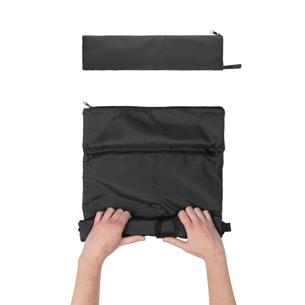 Dillon AWARE™ RPET lightweight foldable backpack - Black