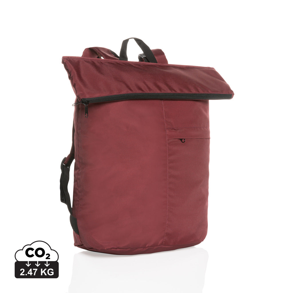 Dillon AWARE™ RPET lightweight foldable backpack - Red
