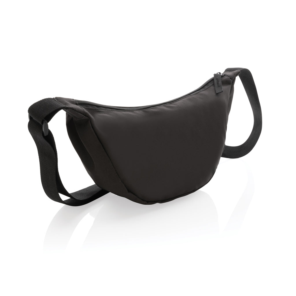 Crescent AWARE™ RPET half moon sling bag - Black