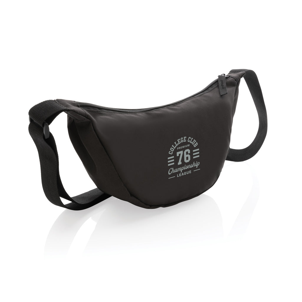 Crescent AWARE™ RPET half moon sling bag - Black