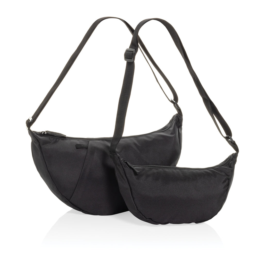 Crescent AWARE™ RPET half moon sling bag - Black