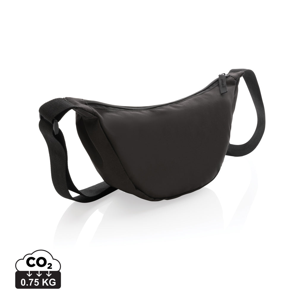 Crescent AWARE™ RPET half moon sling bag - Black