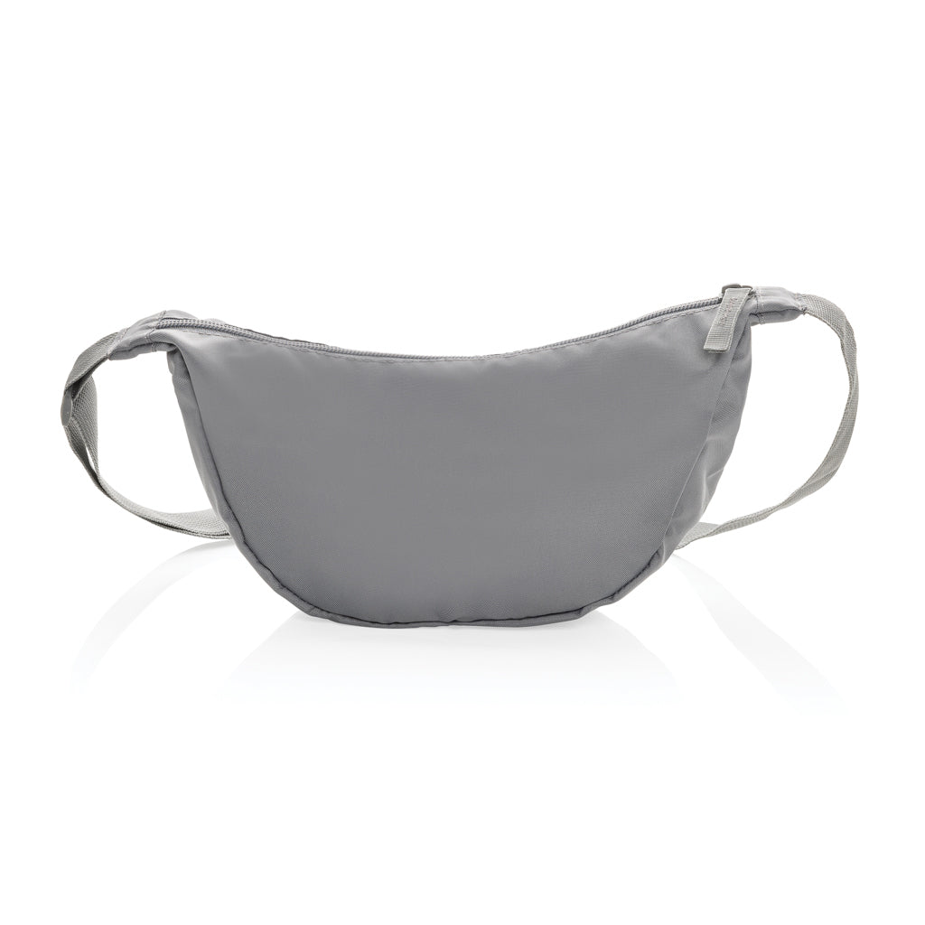 Crescent AWARE™ RPET half moon sling bag - Silver Grey