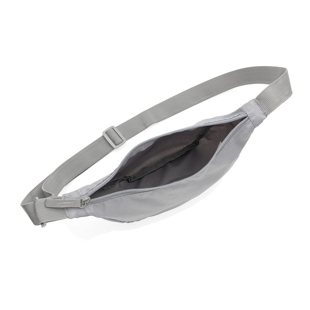 Crescent AWARE™ RPET half moon sling bag - Silver Grey