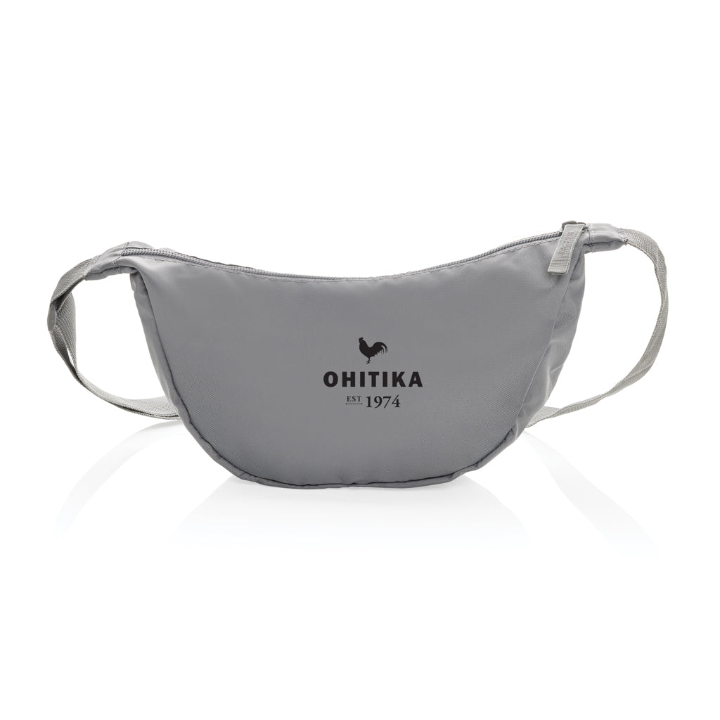 Crescent AWARE™ RPET half moon sling bag - Silver Grey