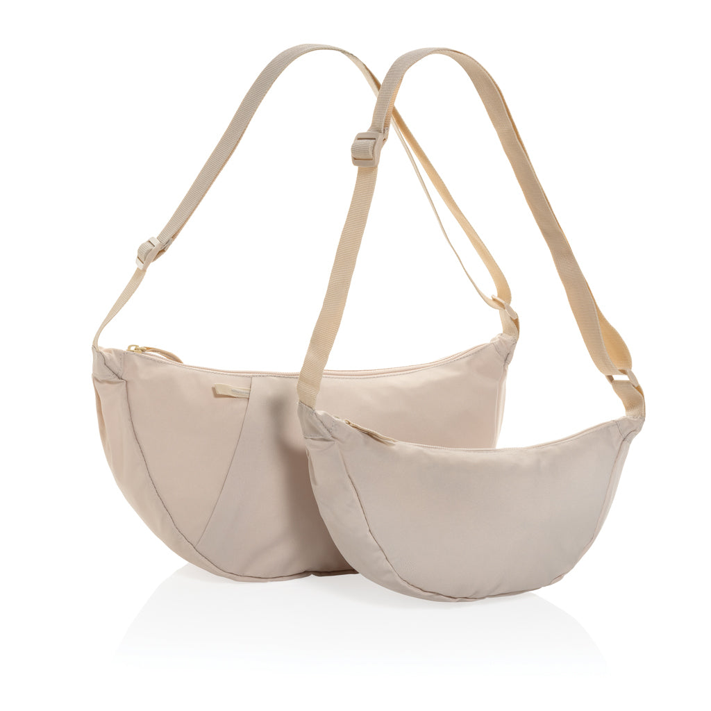 Crescent AWARE™ RPET half moon sling bag - Beige