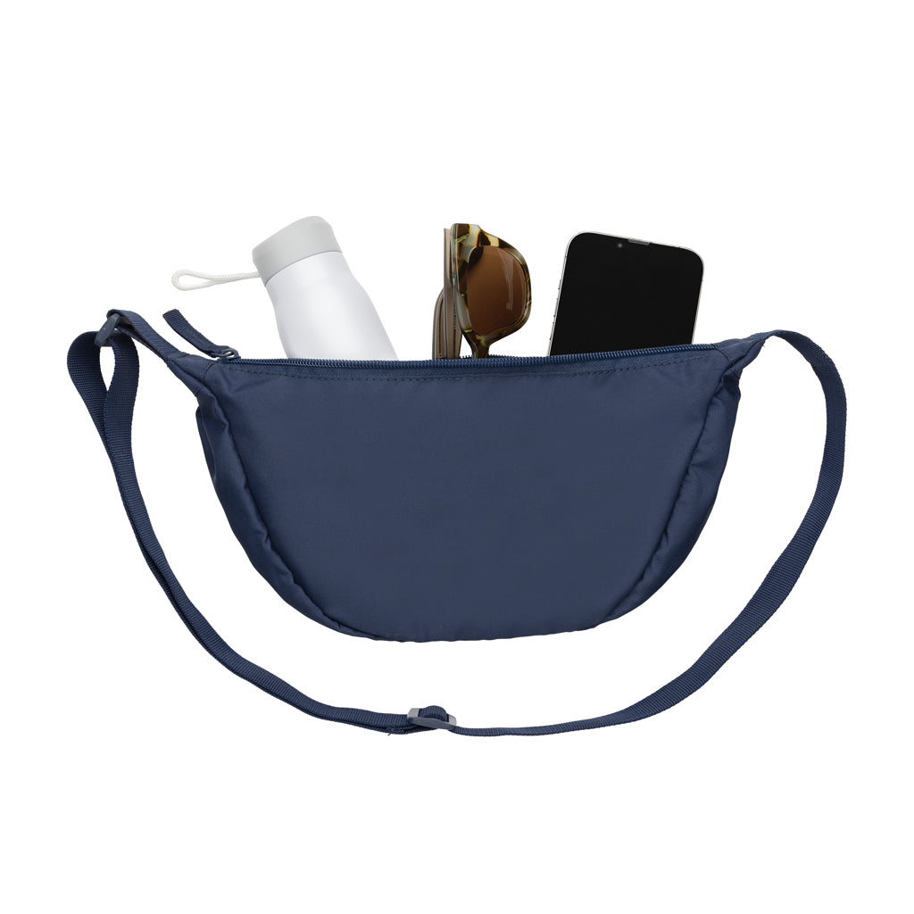 Crescent AWARE™ RPET half moon sling bag - Navy