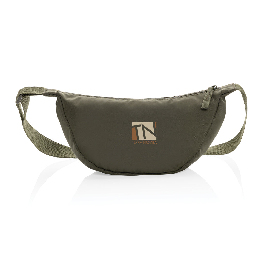 Crescent AWARE™ RPET half moon sling bag - Khaki