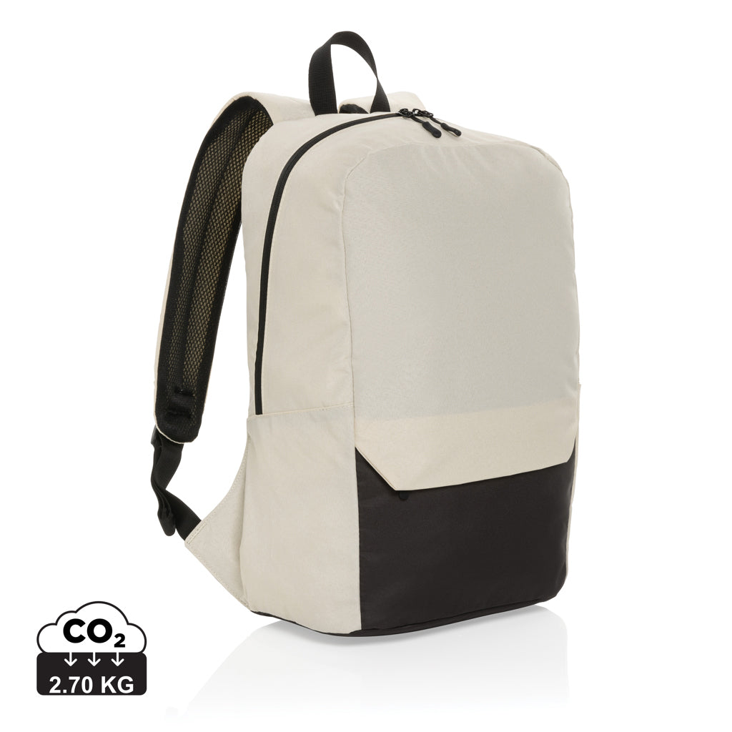 Kazu AWARE™ RPET basic 15.6 inch laptop backpack - Off White