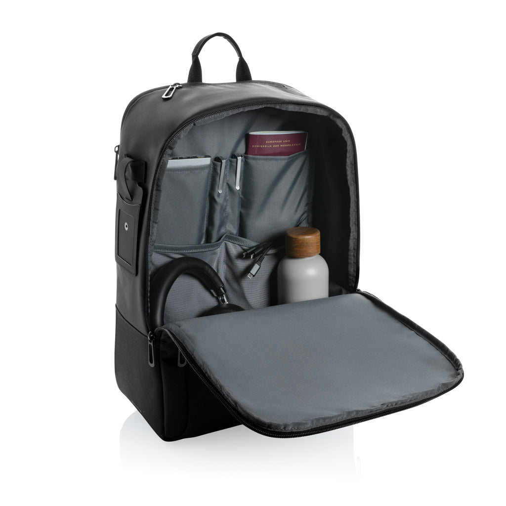 Armond AWARE™ RPET 15.6 inch deluxe laptop backpack - Black