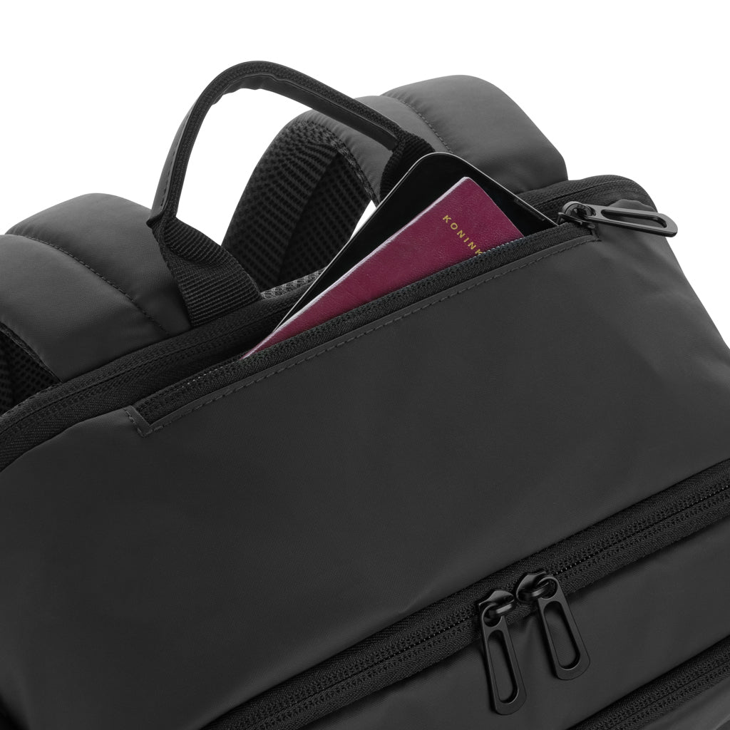 Armond AWARE™ RPET 15.6 inch deluxe laptop backpack - Black