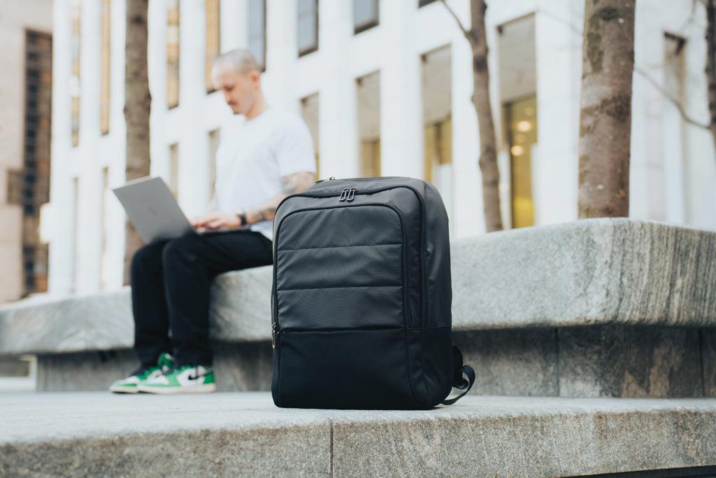 Armond AWARE™ RPET 15.6 inch deluxe laptop backpack - Black