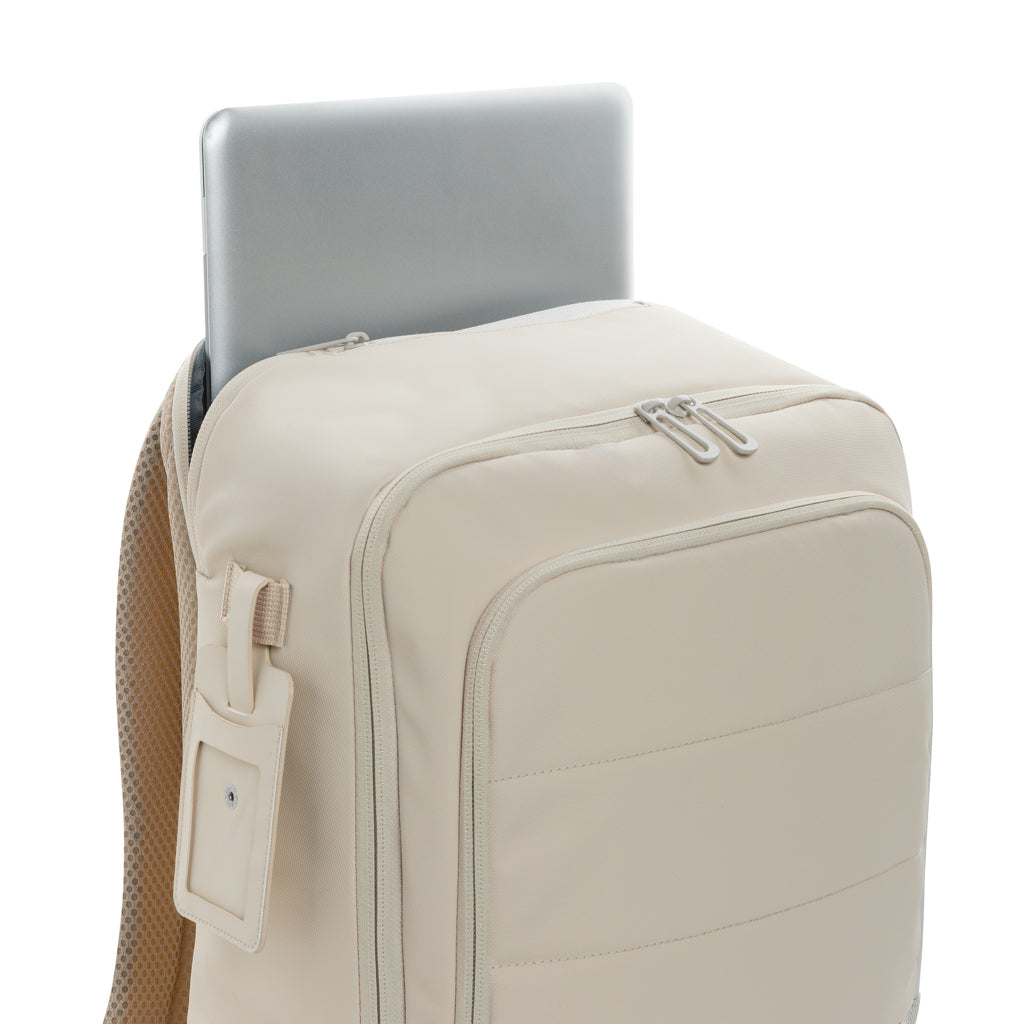 Armond AWARE™ RPET 15.6 inch deluxe laptop backpack - Beige
