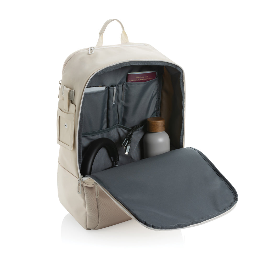 Armond AWARE™ RPET 15.6 inch deluxe laptop backpack - Beige