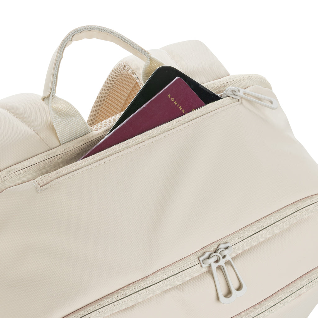 Armond AWARE™ RPET 15.6 inch deluxe laptop backpack - Beige