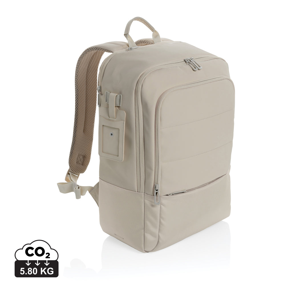 Armond AWARE™ RPET 15.6 inch deluxe laptop backpack - Beige