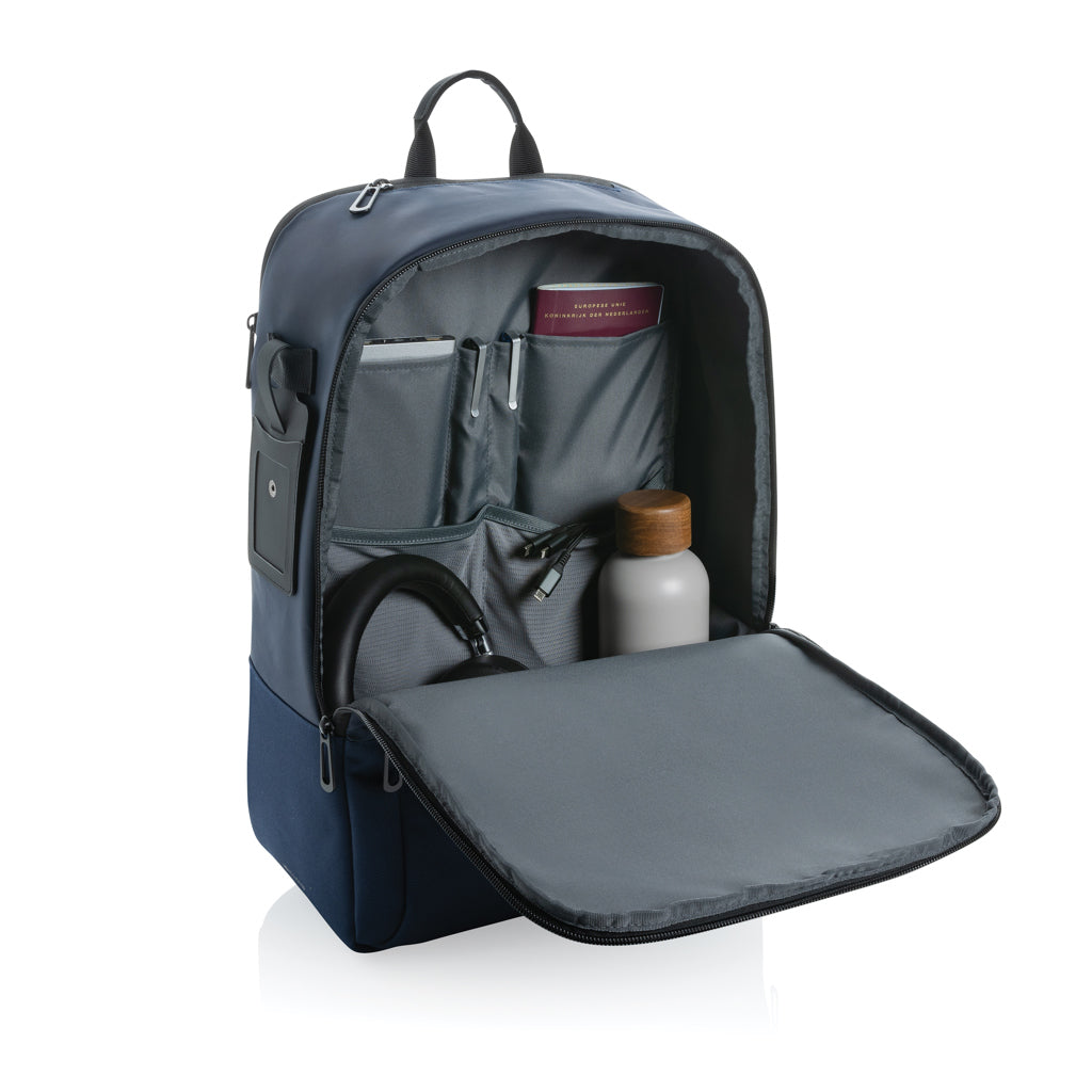Armond AWARE™ RPET 15.6 inch deluxe laptop backpack - Navy