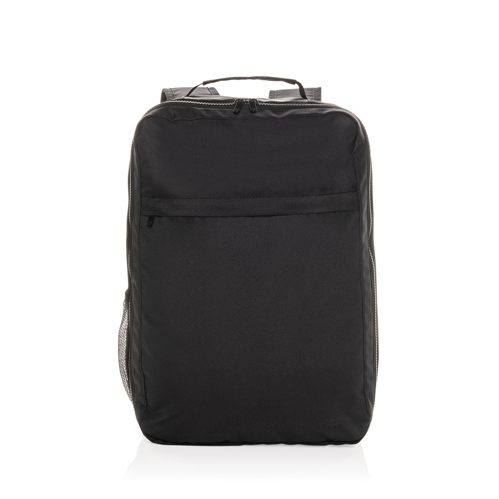 Swiss Peak Aware™ RPET Essential 15.6 inch laptop backpack - Black