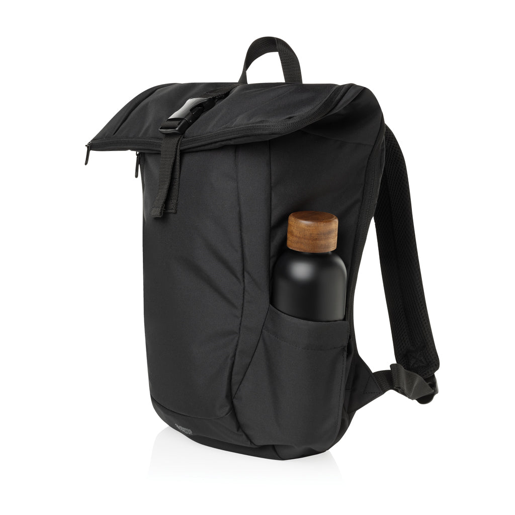 Swiss Peak Aware™ RPET Leonard 15.6 inch laptop backpack - Black