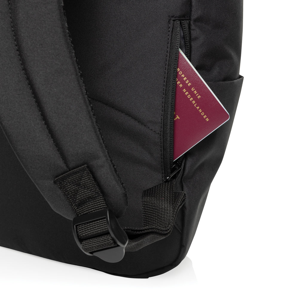 Swiss Peak Aware™ RPET Leonard 15.6 inch laptop backpack - Black