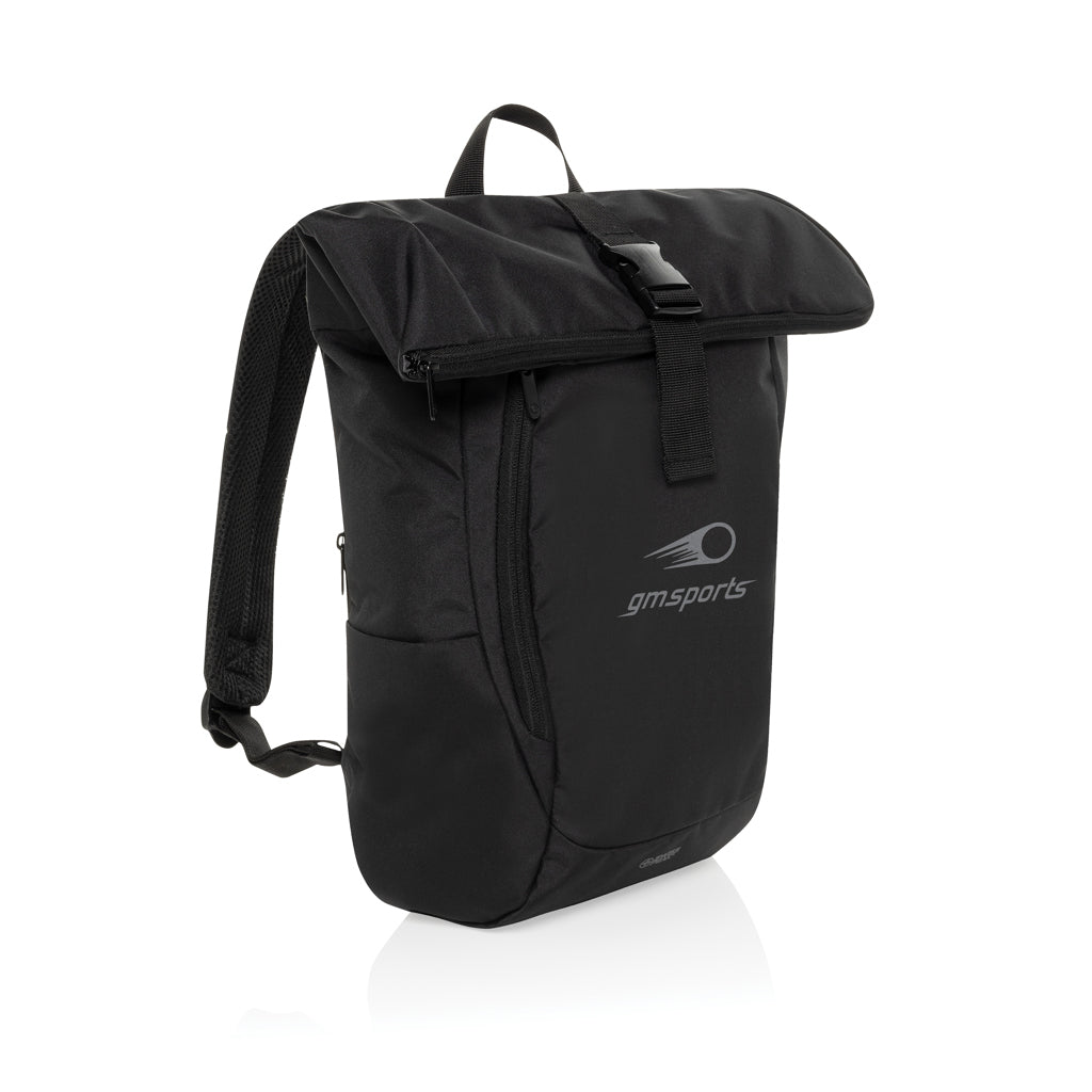 Swiss Peak Aware™ RPET Leonard 15.6 inch laptop backpack - Black